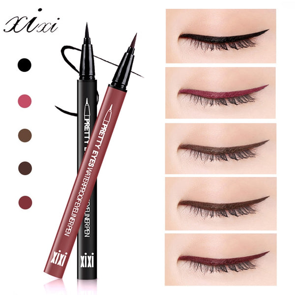 XIXI Brand Professional Fast Dry Smooth Waterproof Eyeliner Pencils Eyes Makeup Brown Black Color Pigments Liquid Eye Liner Pen