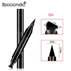 IBCCCNDC Brand Makeup Black Eye Liner Liquid Pencil Quick Dry Waterproof Black Double-ended Makeup Stamps Wing Eyeliner Pencil