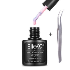 Elite99 Peel Off Protective Nail Polish Manicure Protected Easy Clean Fast Finger Skin Liquid Tape Gel Nail Care Tool Tweezer