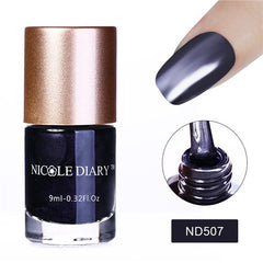 NICOLE DIARY Thermal Nail Polish Glitter Temperature Color Changing Water-based Manicure Varnish Shinny Shimmer Nail Lacquer