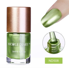 NICOLE DIARY Thermal Nail Polish Glitter Temperature Color Changing Water-based Manicure Varnish Shinny Shimmer Nail Lacquer