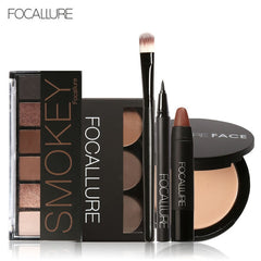 Focallure Makeup Tool Kit for Daily use with Sexy Matte Lipstick Beauty Eyeshadow Eyebrow Eyeliner Pen with Brush in makeup set