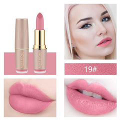 MISS ROSE Brand Lipstick Lips Cosmetics Moisturizer Easy to Wear Pigments Waterproof Velvet Matte Lip Stick Batom Makeup