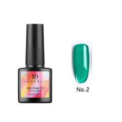 1bottle Jelly Glass Candy Gel Nail Polish Translucent Neon Color Summer Attribute Soak Off UV Varnish Mirror Gel