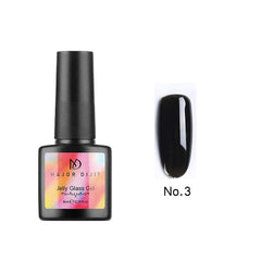 1bottle Jelly Glass Candy Gel Nail Polish Translucent Neon Color Summer Attribute Soak Off UV Varnish Mirror Gel