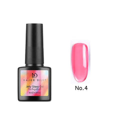 1bottle Jelly Glass Candy Gel Nail Polish Translucent Neon Color Summer Attribute Soak Off UV Varnish Mirror Gel