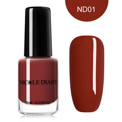 NICOLE DIARY 73 Colors Nail Polish  Red Gray Glitter Pearl Nail Art Varnish Water-based Manicure Nail Art Lacquer 6ml