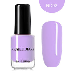 NICOLE DIARY 73 Colors Nail Polish  Red Gray Glitter Pearl Nail Art Varnish Water-based Manicure Nail Art Lacquer 6ml