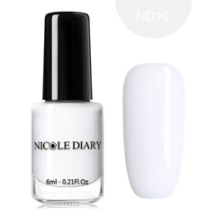 NICOLE DIARY 73 Colors Nail Polish  Red Gray Glitter Pearl Nail Art Varnish Water-based Manicure Nail Art Lacquer 6ml