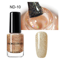 NICOLE DIARY 73 Colors Nail Polish  Red Gray Glitter Pearl Nail Art Varnish Water-based Manicure Nail Art Lacquer 6ml