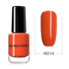 NICOLE DIARY 73 Colors Nail Polish  Red Gray Glitter Pearl Nail Art Varnish Water-based Manicure Nail Art Lacquer 6ml