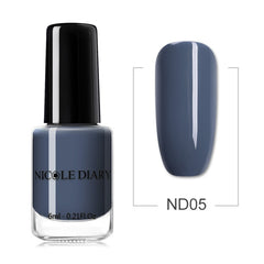 NICOLE DIARY 73 Colors Nail Polish  Red Gray Glitter Pearl Nail Art Varnish Water-based Manicure Nail Art Lacquer 6ml