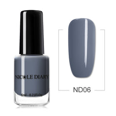 NICOLE DIARY 73 Colors Nail Polish  Red Gray Glitter Pearl Nail Art Varnish Water-based Manicure Nail Art Lacquer 6ml