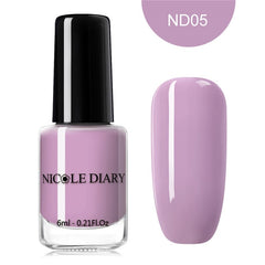 NICOLE DIARY 73 Colors Nail Polish  Red Gray Glitter Pearl Nail Art Varnish Water-based Manicure Nail Art Lacquer 6ml