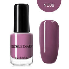 NICOLE DIARY 73 Colors Nail Polish  Red Gray Glitter Pearl Nail Art Varnish Water-based Manicure Nail Art Lacquer 6ml