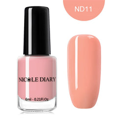 NICOLE DIARY 73 Colors Nail Polish  Red Gray Glitter Pearl Nail Art Varnish Water-based Manicure Nail Art Lacquer 6ml