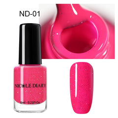 NICOLE DIARY 73 Colors Nail Polish  Red Gray Glitter Pearl Nail Art Varnish Water-based Manicure Nail Art Lacquer 6ml