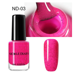 NICOLE DIARY 73 Colors Nail Polish  Red Gray Glitter Pearl Nail Art Varnish Water-based Manicure Nail Art Lacquer 6ml