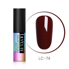 LILYCUTE  Series Nail Polish 5ml Purple Red Black Gray Soak Off UV Gel Polish Glue Lacquer Manicure Nail Art Varnish Tool