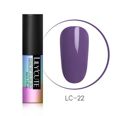 LILYCUTE  Series Nail Polish 5ml Purple Red Black Gray Soak Off UV Gel Polish Glue Lacquer Manicure Nail Art Varnish Tool