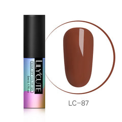 LILYCUTE  Series Nail Polish 5ml Purple Red Black Gray Soak Off UV Gel Polish Glue Lacquer Manicure Nail Art Varnish Tool