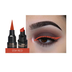Double Head Liquid Eyeliner Wing Waterproof Lasting Quick Dry Red Brown Eye Liner Women Make Up Tool delineador de ojos TSLM1